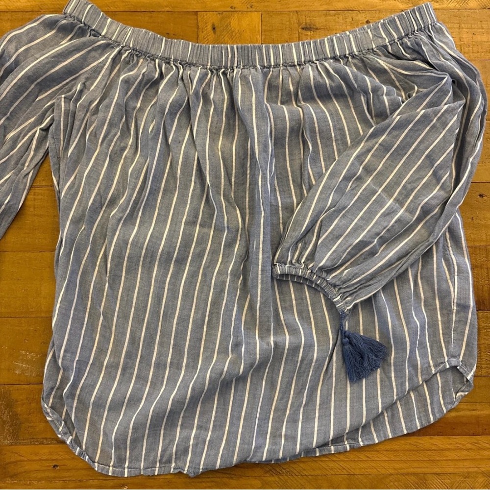 Striped Blue Blouse